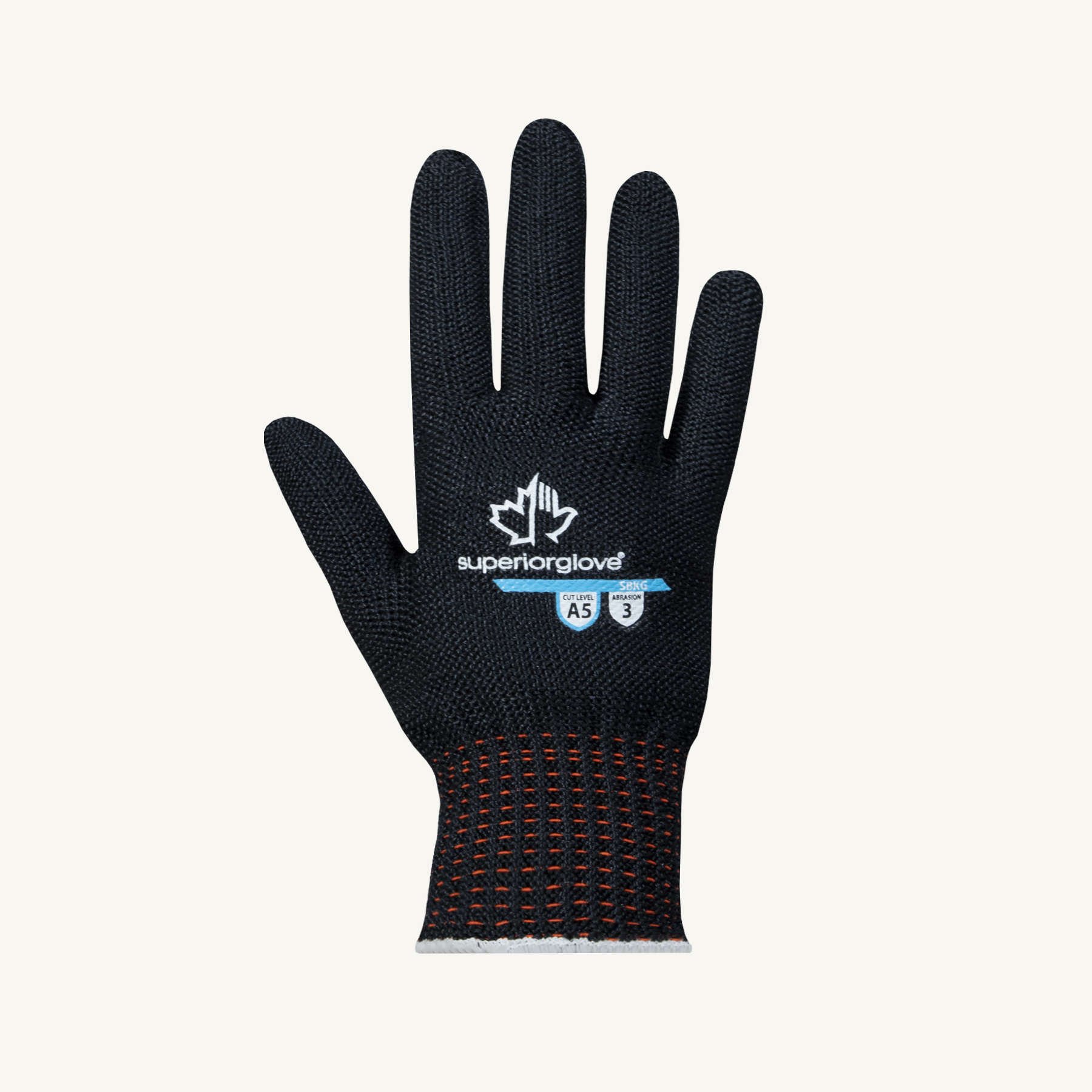 #SBKG Superior Glove® Contender™ Heavyweight A5 Cut-Resistant Black Kevlar® Glove
